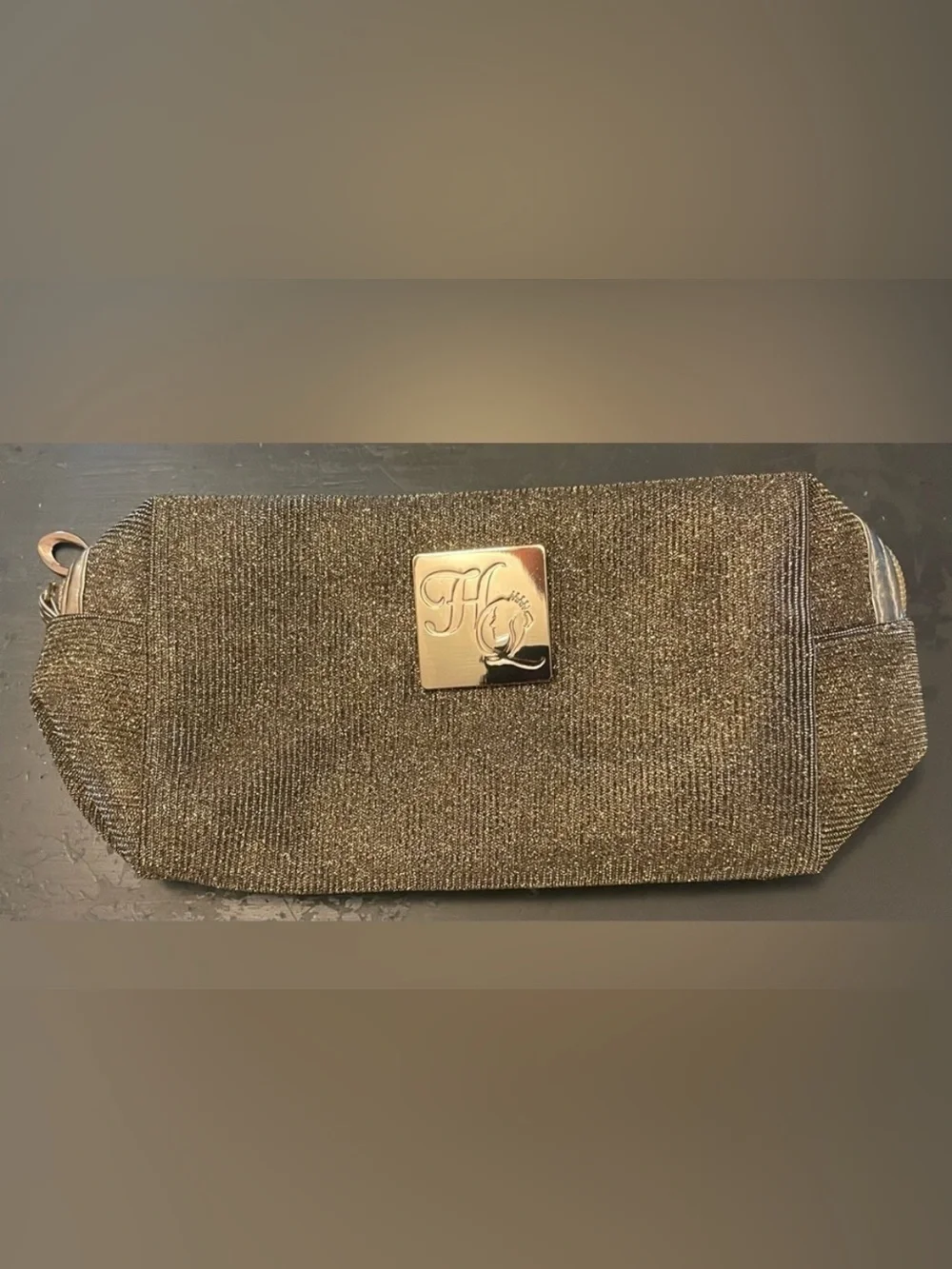 Gold Glitter Clutch